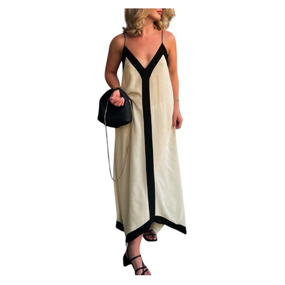 Commense Cream and Black Maxi Dress - Picture 2 of 11